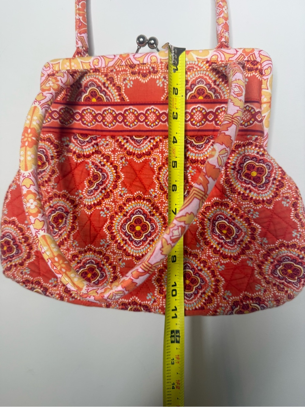 Vera Bradley Alice in Paprika kiss lock shoulder bag - Picture 9 of 11